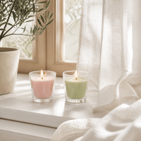 Portavelas de Vidrio Personalizable, Recipiente Vacío para Velas Aromáticas, con Soporte para Logotipo Personalizado, Ideal para Desarrollo de Regalos de Marca