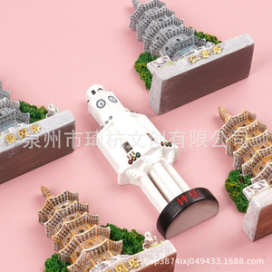 Imanes de Refrigerador con Arquitectura Antigua de Quanzhou, 5 Piezas, Diseño Tradicional, Recuerdos Turísticos, Decoraciones Hechas a Mano - Product Image 3