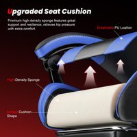 Chaise de jeu ergonomique grande et haute ALINUNU, directement de l'usine, pour la maison et le bureau, en cuir PU