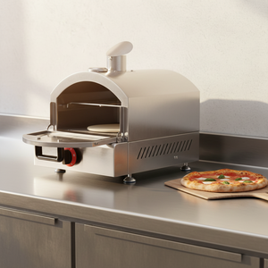 <span class=keywords><strong>Four</strong></span> à pizza commercial d'extérieur rotatif 12 pouces à gaz <span class=keywords><strong>portable</strong></span> au propane, machine à pizza de cuisine avec pierre à pizza rotative - Product Image 1