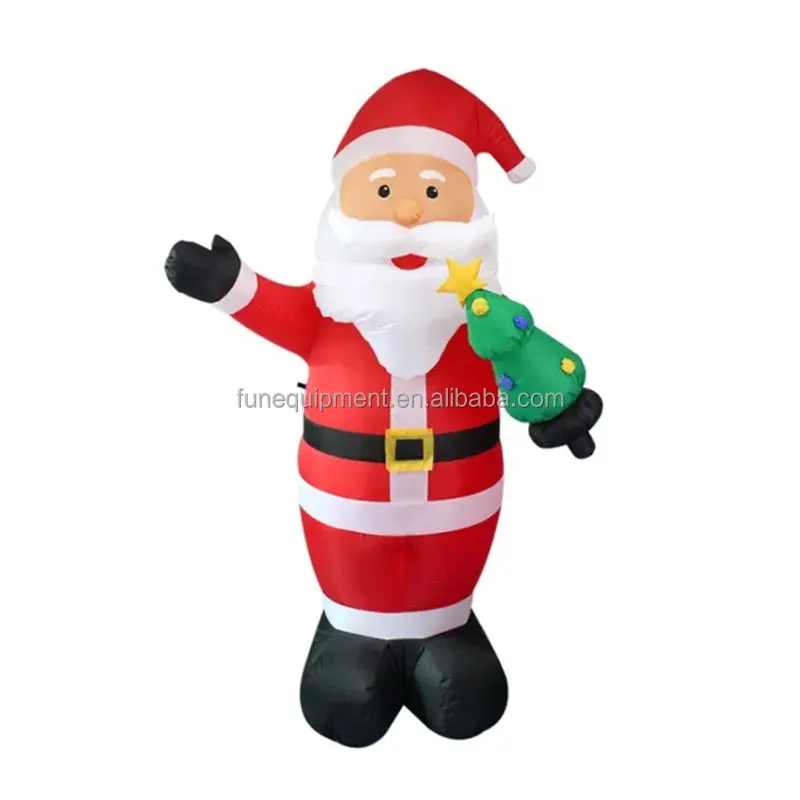 뜨거운 판매 크리스마스 풍선 장난감 사용자 정의 크기 거대한 크리스마스 풍선 산타 클로스 LED 조명
