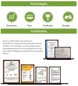 Boîte d'emballage en papier moulé biodégradable sur mesure, insert en pulpe de <span class=keywords><strong>bambou</strong></span> et de canne à sucre - Product Image 5