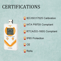 Enregistreur de données USB numérique de température et d'humidité avec écran LCD - Plage de température de -30 à 70°C - Plastique - Indice de protection IP65 - Stockage de données - OEM/ODM