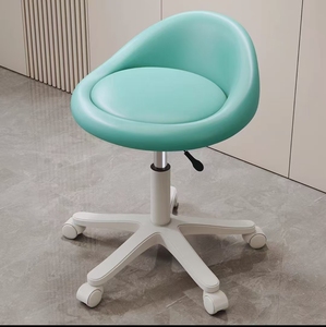 Chaise hydraulique de luxe rose compacte réglable en hauteur avec roulettes, fabriquée en usine - Product Image 4