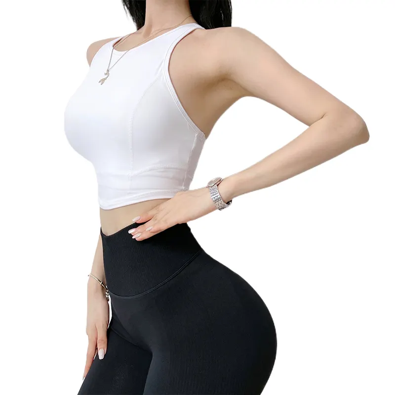 2022 Hoge Kwaliteit Yoga Bh Sexy Effen Kleur Stretch Stijlvolle Sport Bh Top Fitness