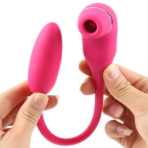 Nieuwe Stijl Dual Head <span class=keywords><strong>Vagina</strong></span> Vibrerende Zuigorgasme Springen Eieren Tepel Likken Clitoris Zuigende Vibrator Met Tong - Product Image 1