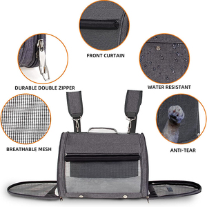 Soft Sided Pet Carrier Bag, Easy Vet Visit <strong>Dogs</strong> Cats Carrier, Portable Foldable Pet <strong>Cage</strong> Kennel for Under 14 Lbs Puppy Kitten