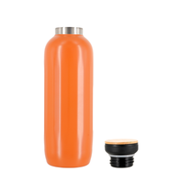 Bouteille d'eau isotherme en acier inoxydable à double paroi, forme gourde, design classique, grande capacité 500 ml, conteneur sous vide pour l'extérieur