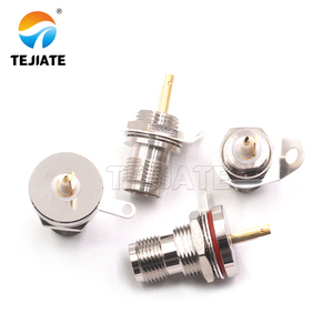 Enchufe RF Triaxial hembra a través de la pared TNC, Panel de chasis <span class=keywords><strong>TRT</strong></span>, enchufe fijo BJ77/BJ76, adaptador de conector Coaxial RF de cobre, 1 unidad - Product Image 1