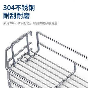 Panier coulissant gauche en acier inoxydable 304, tiroir de rangement durable pour armoire - Product Image 1