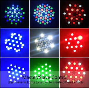 Çin RGB LED Par ışıkları tam renkli profesyonel sahne aydınlatma canlı ev <span class=keywords><strong>DJ</strong></span> parti disko toptan için uzaktan kumanda ile - Product Image 3