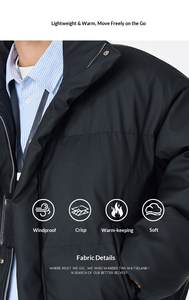 เสื้อแจ็คเก็ตสตรีทแวร์แบบหนาบุผ้านวม  แบบมีฮู้ด คอตั้ง  เสื้อโค้ทกันหนาวสไตล์คนเมือง  ดีไซน์โดดเด่น  ผลิตจากโพลีเอสเตอร์  รับผลิตแบบ OEM - Product Image 4