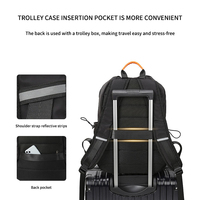 Sac à dos d'étudiant du secondaire, sac à dos d'école, simple, décontracté, grand, multifonctionnel, noir, en nylon, avec port USB