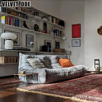 Ligne - Fauteuil Roset en velours technique lavable Caterpillar togo - Canapé de sol - Fauteuil ergonomique nordique pour le salon