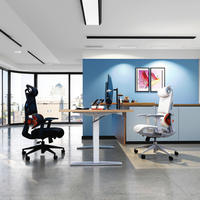 Chaise de bureau ergonomique de jeu de qualité supérieure, inclinable, en maille, pour ordinateur, travail, pivotante, rotative, confortable, pour le bureau