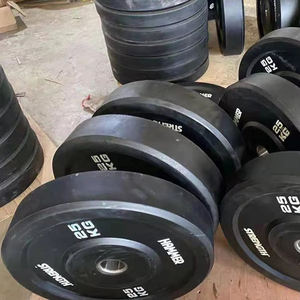 Haltères en fonte entièrement recouverts <span class=keywords><strong>de</strong></span> caoutchouc noir pour usage commercial - Product Image 5