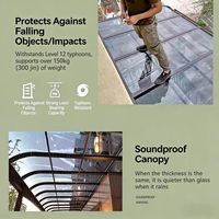 Toldo de Aluminio Ajustable para Exteriores, Resistente a la Lluvia, con Cristal, Tamaño Personalizable, para Hogar, Villa, Patio, Aleros, Balcón