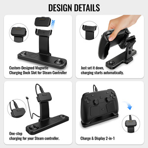 แท่นชาร์จ Honcam แบบมีน้ำหนักพร้อมฐานวางแนวตั้งและตัวจัดตำแหน่ง Puck สำหรับ Steam Controller 2Gen 2026 - Product Image 2