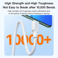 Cable de Carga USB-A 2.0 Tipo-C SAMZHE de 1m, Blanco, 480Mbps, Carga Rápida 3A, Revestimiento de PVC y Cobre Puro para IOS/Android