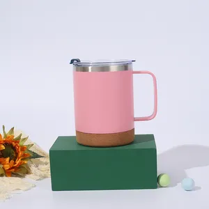 Tasses à café personnalisées à guichet unique Tasse à smoothie en acier inoxydable rose de haute qualité