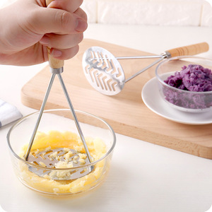 Potato Masher Stainless Steel Handheld Kitchen Tool For Mashing Vegetables And Fruits Home Use - Product Image 1