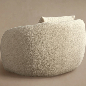 Fauteuil d'appoint moderne en tissu rembourré pour salon, canapé individuel, fauteuil pivotant surdimensionné - Product Image 6