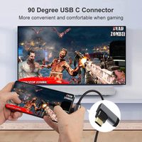 Câble USB-C vers HDMI 4K@60Hz, adaptateur USB-C vers HDMI à angle droit, prise en charge HDR 18 Gbps, compatible avec MacBook Pro Air 2020/2018, 6 pieds