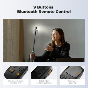 Trípode Selfie Stick de Aleación de Aluminio K&F Concept X96 de 1.75m con Control Remoto Bluetooth Recargable y Luz de Relleno - Product Image 4