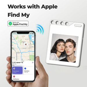 Traceur intelligent personnalisé avec image pour Apple, localisateur de photos à écran E-Ink personnalisé pour bagages, clés et portefeuilles - Product Image 1