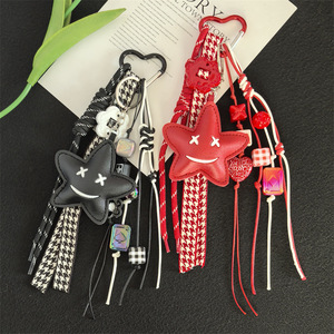 <span class=keywords><strong>Porte</strong></span>-clés en forme de pentagramme, accessoire pour sac en <span class=keywords><strong>macramé</strong></span>, style bohème, cadeau, corde tressée, dessin animé, nouvel an, pendentif <span class=keywords><strong>simple</strong></span> pour clés - Product Image 2