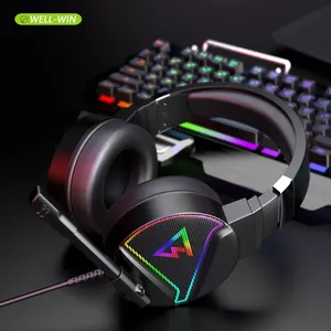 Fones de ouvido de alta qualidade, venda quente de nova moda, barato, praia, led, rgb, para jogos