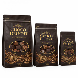 Bolsa Premium para Trufas <span class=keywords><strong>de</strong></span> <span class=keywords><strong>Chocolate</strong></span> con Ventana, Fondo Plano Resellable, Bolsa <span class=keywords><strong>de</strong></span> Embalaje <span class=keywords><strong>de</strong></span> Alimentos con Papel <span class=keywords><strong>de</strong></span> Aluminio Dorado para Regalo <span class=keywords><strong>de</strong></span> Trufas <span class=keywords><strong>de</strong></span> <span class=keywords><strong>Chocolate</strong></span> - Product Image 1