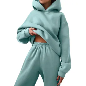 2022 Custom ized Plus Size Damen Hoodies & Sweatshirts Custom ized 2-teiliges Set Jogging hose und Hoodie Set