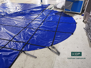 Heavy-Duty PVC-Tráng Bạt Vải Chống Uv Chống Cháy Không Thấm Nước Poly Tarps Cho Sử Dụng Ngoài Trời Như Rèm Cửa Mô Hình Độc Đáo Thiết Kế - Product Image 6