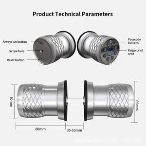 Serrure intelligente moderne et simple <span class=keywords><strong>en</strong></span> aluminium avec empreinte digitale, prise <span class=keywords><strong>en</strong></span> charge multilingue, anti-graffiti, serrure à combinaison physique, pour bois - Product Image 2