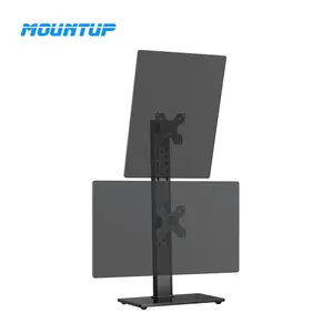 Mountup Tot 27 Inch Dual In Hoogte Verstelbare Monitorstandaard 2 Monitor Mount