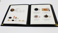 Porte-menu personnalisé transparent en cuir PU, couverture de menu sur mesure, étui pour restaurant, bar, café, fournisseur