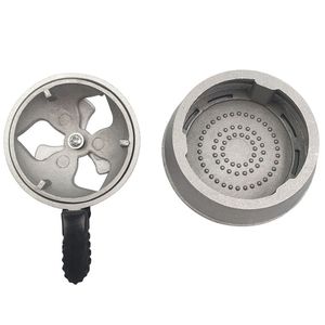 Support à charbon pour chicha en aluminium argenté, technique givrée, vente en gros, accessoire économique, produit phare - Product Image 4