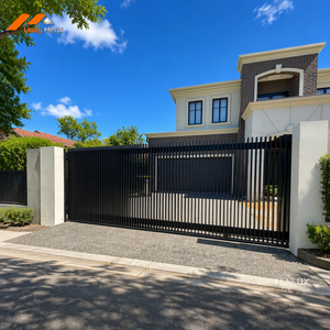 Powder Coated Vertical Slat Gate Aluminum <b>Outdoor</b> <b>Privacy</b> Barrier for Garden Backyard and Contractor Project Installations - Product Image 3