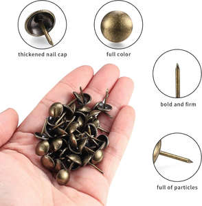 Tachuelas <span class=keywords><strong>de</strong></span> Tapicería Antiguas <span class=keywords><strong>de</strong></span> Bronce, Cabeza Plana Hueca, Tachuelas Decorativas <span class=keywords><strong>de</strong></span> Cabeza Redonda, Tachuelas Antiguas <span class=keywords><strong>de</strong></span> Latón, Tachuelas <span class=keywords><strong>de</strong></span> Tapicería <span class=keywords><strong>de</strong></span> Bronce - Product Image 1