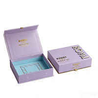 Boîte cadeau minimaliste à rabat, boîte vide à emballage épaissi, style livre universel, magnétique, pour masque de nuit en soie, ensemble cadeau de fête