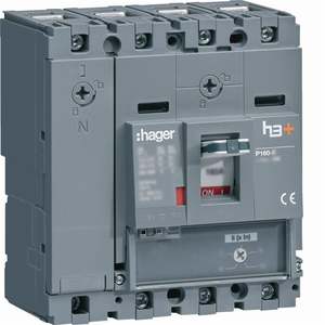 HMS081BC ปรับแต่งได้ด้วยเซอร์กิตเบรกเกอร์แบบ Hagers Molded Case รุ่น h3+ P160 แบบแม่เหล็ก 4P 50kA 80A - Product Image 1