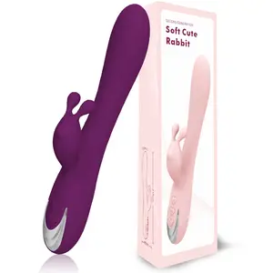 2023 nuevo diseño lésbico USB recargable cargador azul corte suave conejo Rosa vibrador punto G consolador juguetes sexuales