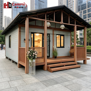 Cammi <span class=keywords><strong>Maison</strong></span> conteneur extensible de 20 pieds, ADU moderne, villa préfabriquée clé en main entièrement meublée avec véranda et jardin - Product Image 1