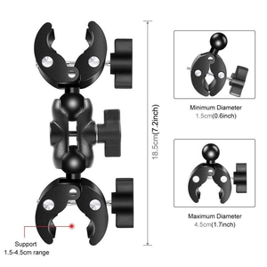 Support de caméra d'action en aluminium Summer Bee pour moto, super pince rotative à 360°, réglable pour Insta360 Onex2/x3x4// Selfie - Product Image 6