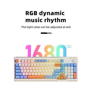 Teclado numérico EWEADN V98 PBT para Bluetooth 5,0 inalámbrico <span class=keywords><strong>RGB</strong></span> retroiluminado con sensación táctil silenciosa para oficina y juegos en escritorio - Product Image 4