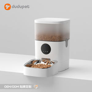 เครื่องให้อาหารสัตว์เลี้ยงอัตโนมัติ Dudupet Smart Pet Feeder 4 ลิตร พร้อม WiFi วิดีโอ ควบคุมระยะไกล สำหรับสุนัขและแมว รุ่นถอดประกอบได้ สีขาว - Product Image 1