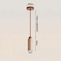 Luminaire suspendu en marbre travertin Wabi Sabi, lustre moderne à LED blanc chaud pour la maison, le bureau et la décoration intérieure, sur mesure