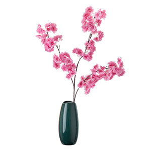 Branche de cerisier artificielle CallaFloral bleu lac, tige unique, décorations de mariage - Product Image 5