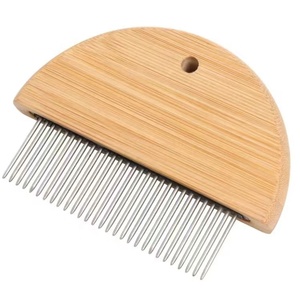 Brosse Double face en acier inoxydable à tête demi-ronde pour chat et chien, peigne de Massage pour animaux de compagnie, prix compétitif, peigne à puces pour animaux de compagnie, offre spéciale - Product Image 3